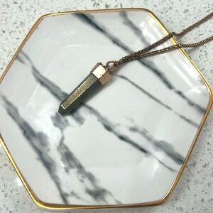 Kendra Scott Jayce long necklace in pyrite